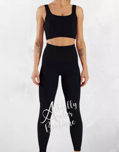 Ribbed Knit  Piece Activewear